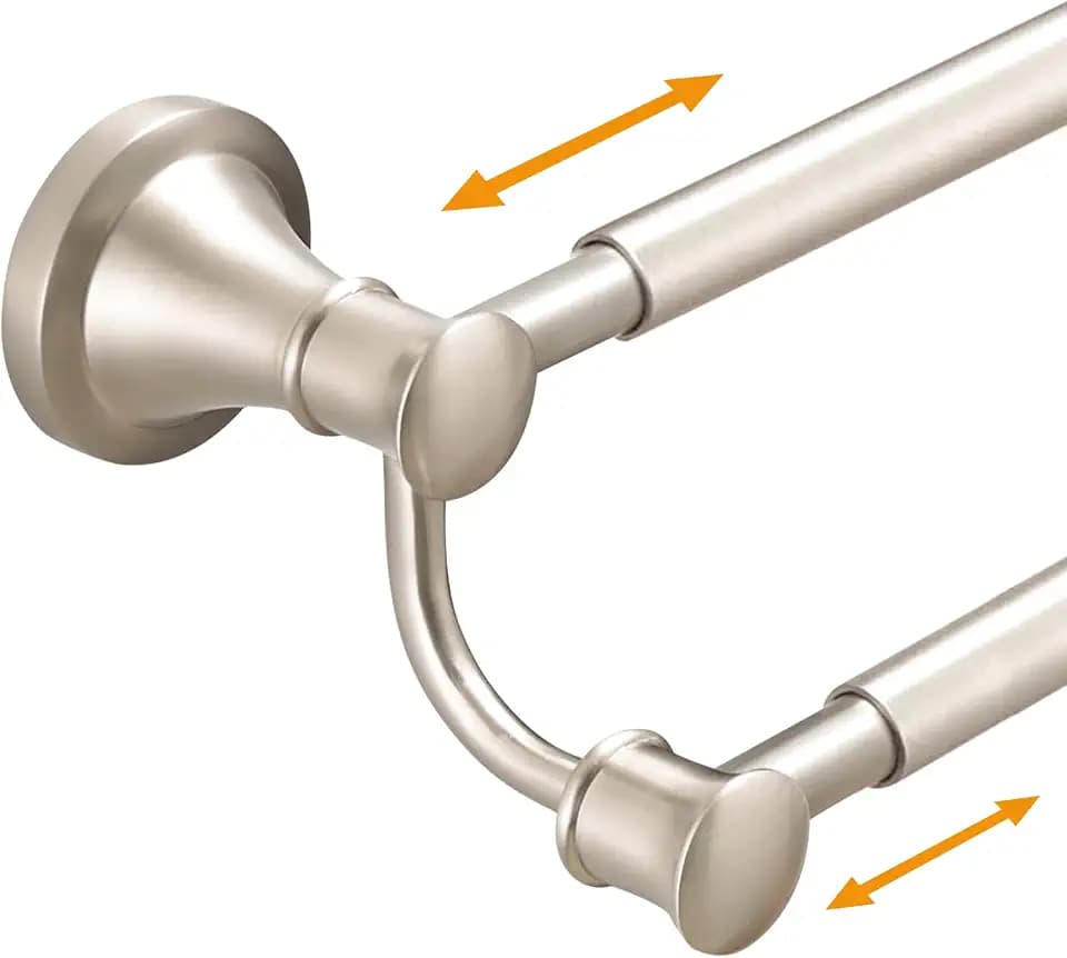 Hoimpro Double Towel Bar Towel Rack for Bathroom Wall Mount Brushed Nickel