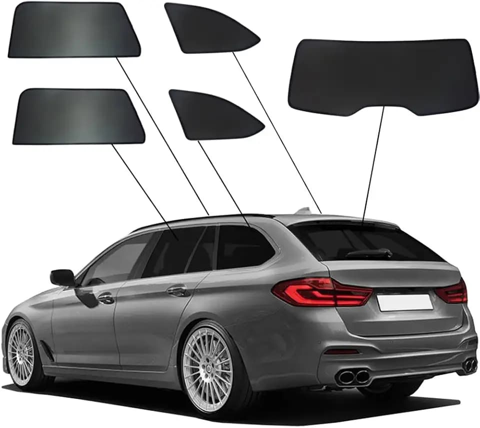 Sicht- & Sonnenschutz kompatibel mit BMW 5er G31 Touring 2017-2023, Schwarz