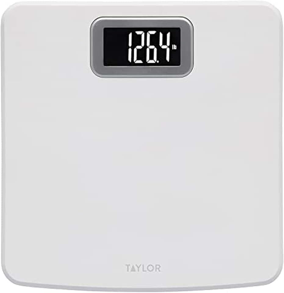 Taylor Digital Body Scale for Body Weight, 400 lb Capacity, White