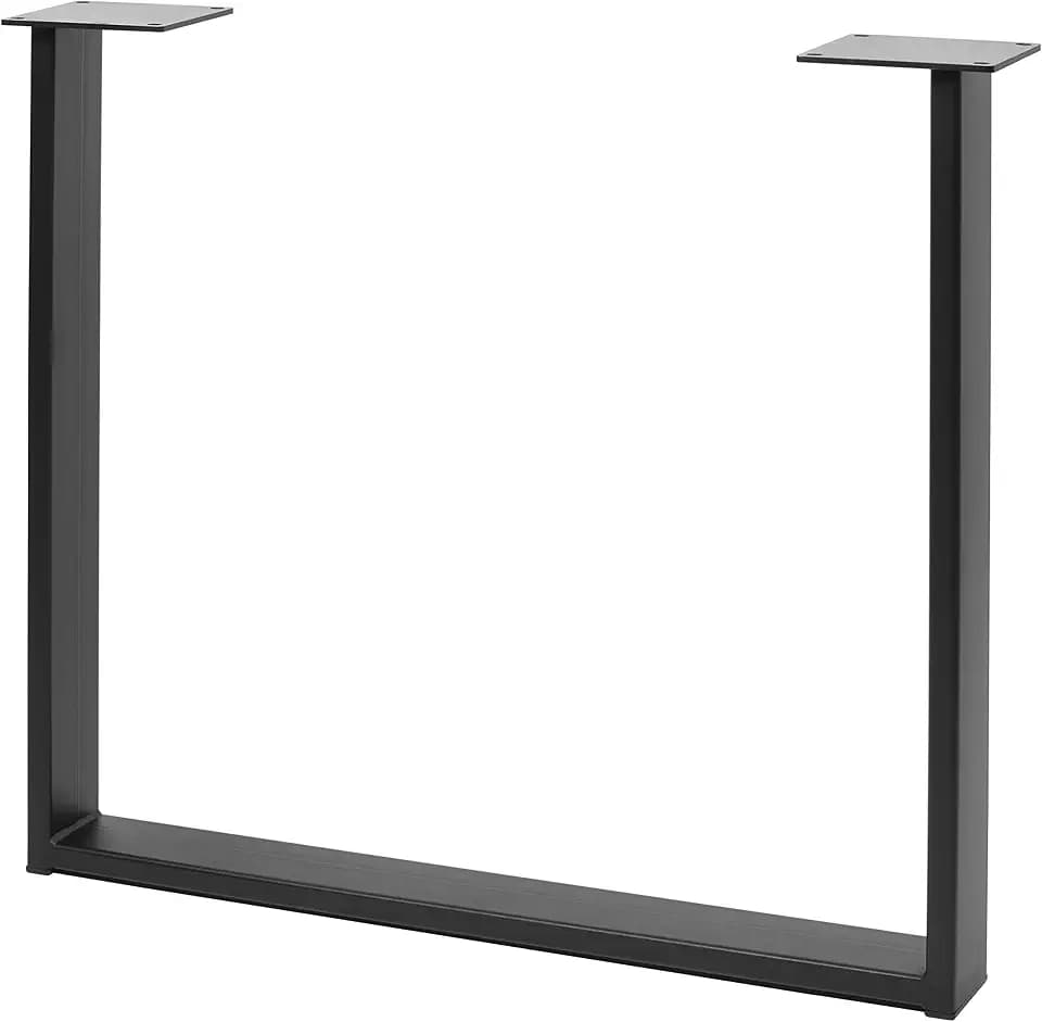 GTV - Rahmenbein INDUSTRIA, Rechteck, H=710 mm, B=820 mm, Profil 80 x 20, Stahl, schwarz - Tischbeine Moebelfuesse Metall - Rückenlehnenhalter DIY Esstisch, Schreibtisch, Couchtisch, Bank