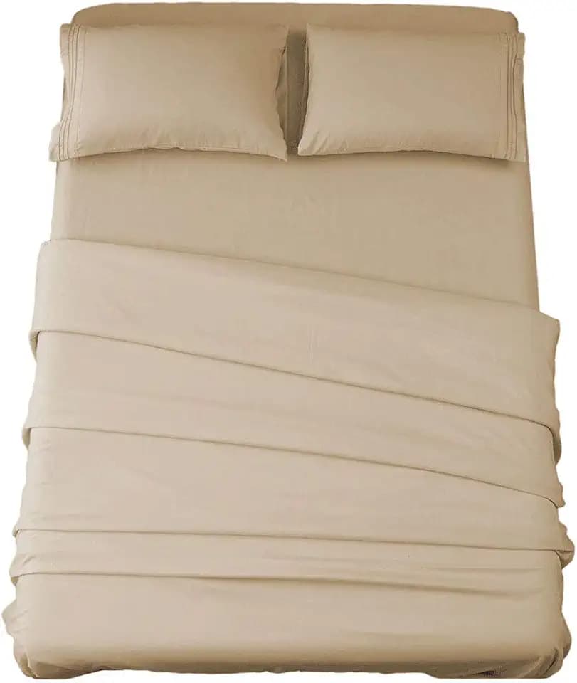 SONORO KATE Bed Sheet Set Super Soft Microfiber Sheets,4PC,Queen Size