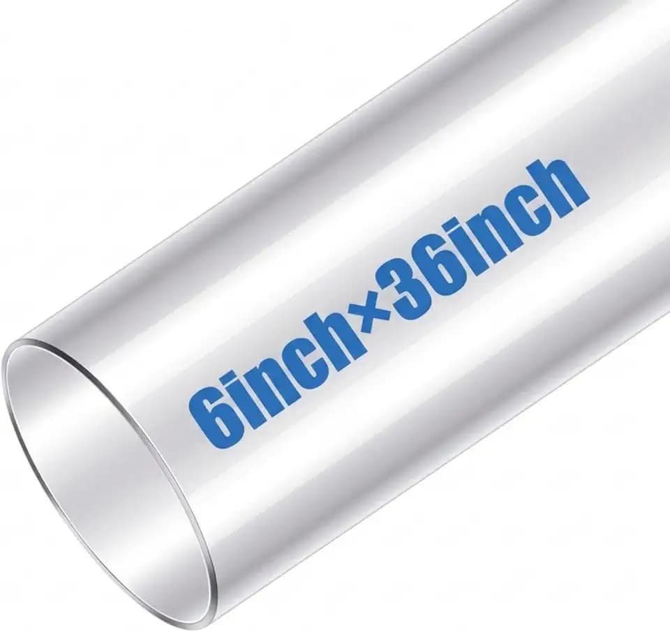 Geetery 1 Pack Clear PC Pipe Tubing for Hose Fittings, 6 x 36 Inch