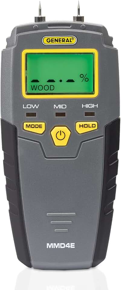 General Tools MMD4E Moisture Meter for Wood, Walls & Water Leak Detection