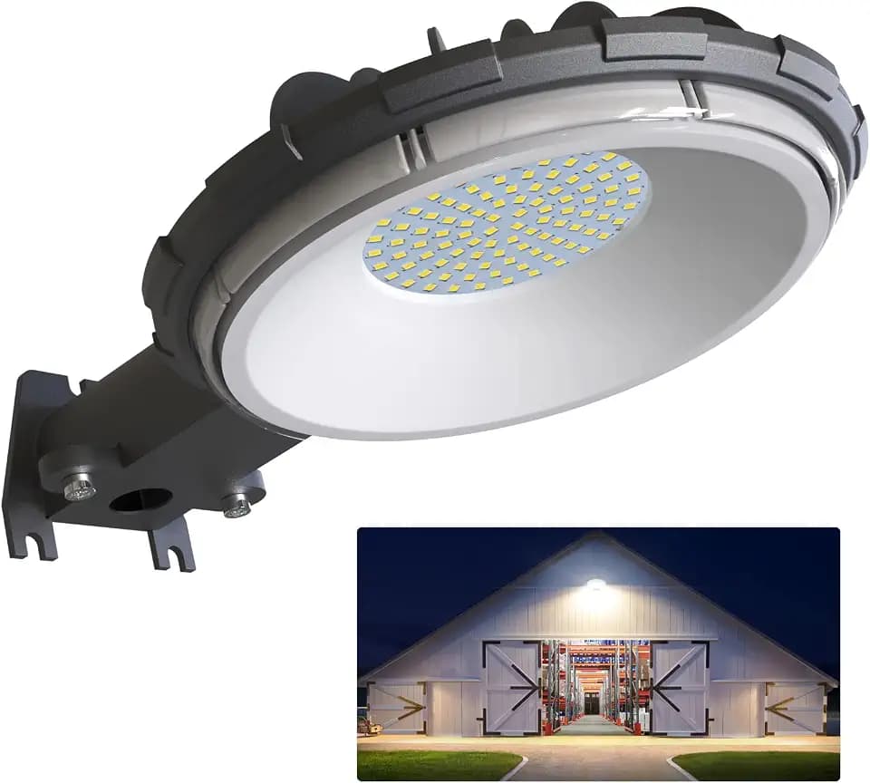 deerdance 10000LM 5000K LED Barn Light Dusk to Dawn Outdoor Lighting, 1 Pc