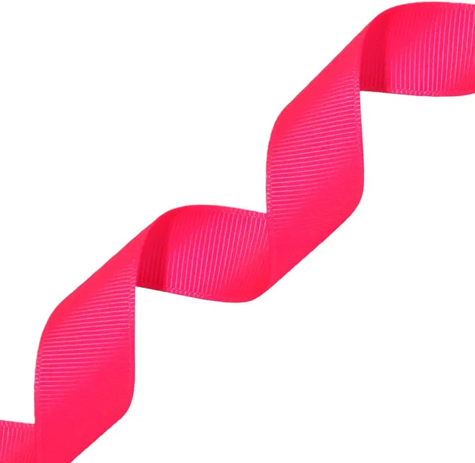 Morex Ribbon Neon Grosgrain Ribbon, 7/8-Inch by 20-Yard, Neon Hot Pink