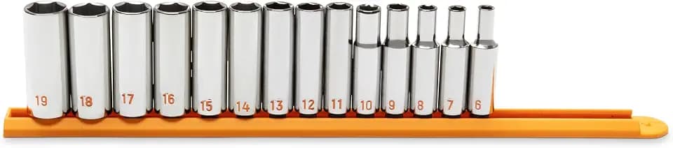 GEARWRENCH HIVIZ 14 Piece Deep Socket Set - 3/8in Drive | Metric | 6 Point | 80554H