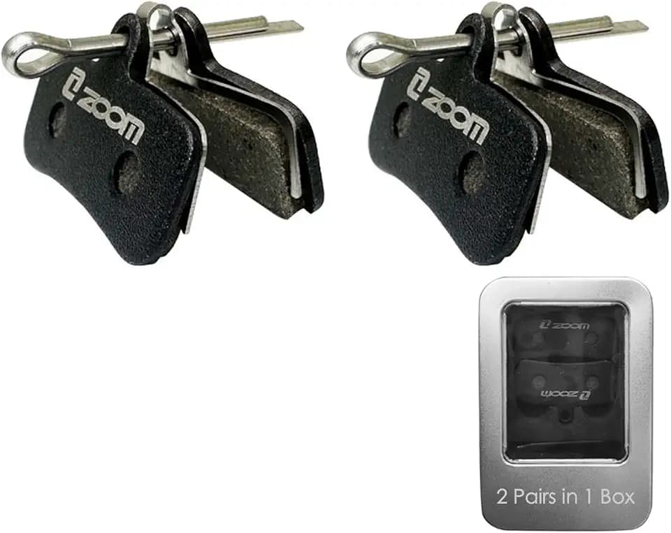 Zoom 4-Pistons Replacement Pads Semi-Metallic Brake Pads Compatible with Zoom HB876E, XTR XT Surron SLX Deore Saint