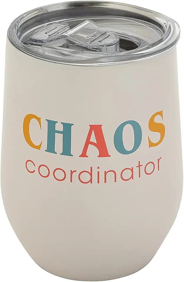 Pearhead “Chaos Coordinator” Wine Tumbler for Mom, 12 oz