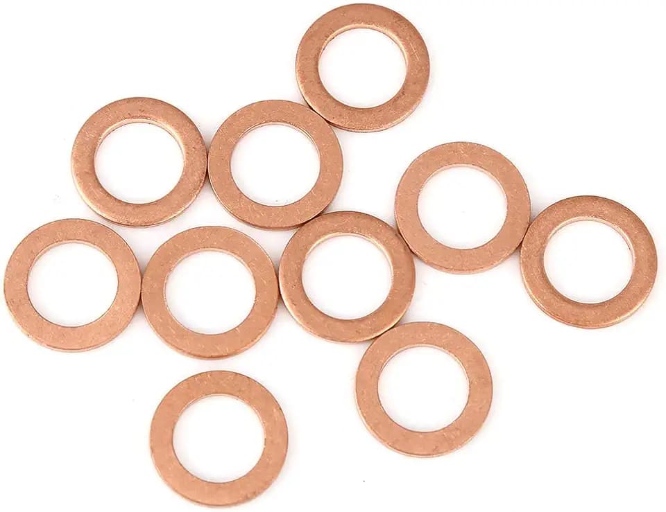 X AUTOHAUX 10 Stk Kupferscheibe Flachdichtring 10X16X1.5mm Für Hydraulik