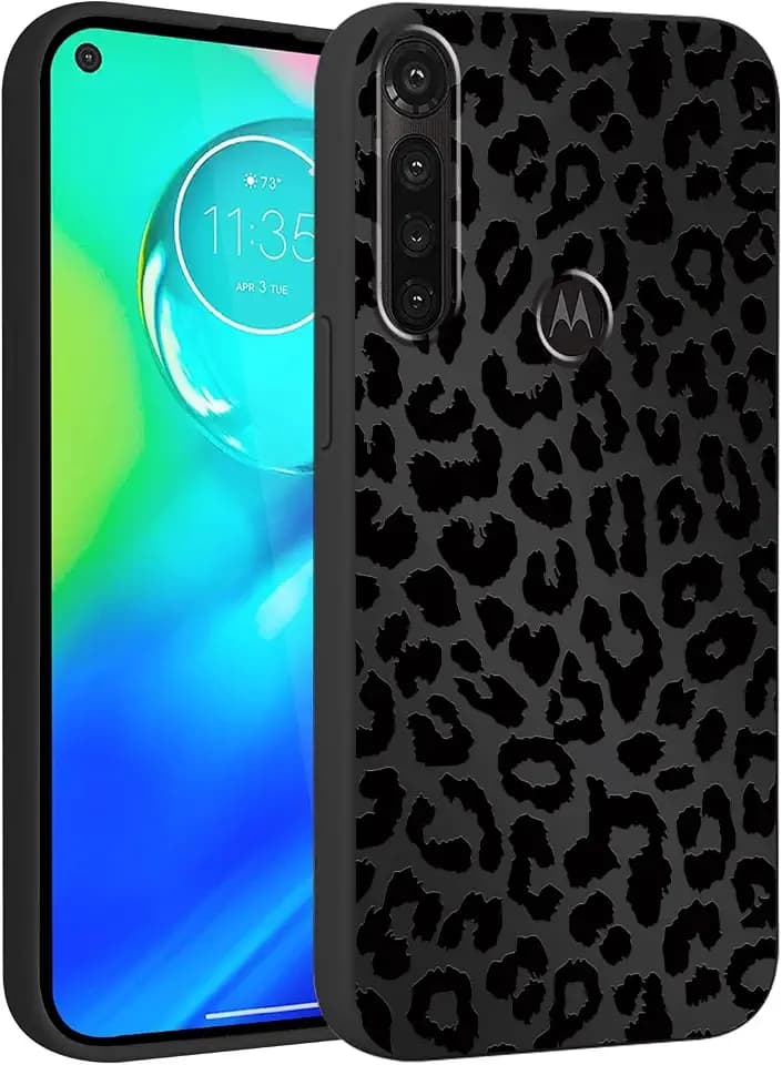 Cute Cheetah Print Phone Case for Motorola Moto G Power 4G 2021 6.6", Aesthetic Coquette Black Leopard Pattern Design Case Soft Slim Shockproof TPU Protective Funda Cover for Women Girls