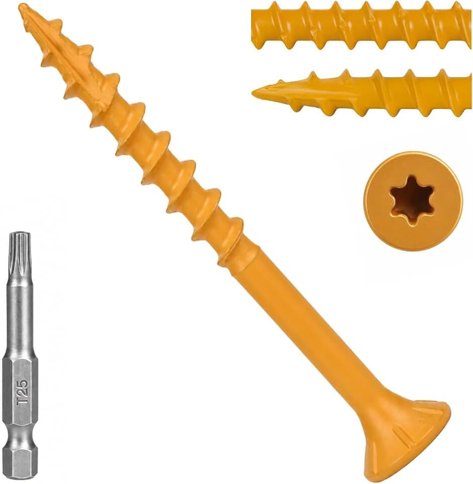 Deck Screws 2 Inch, Wood Screws #8×2", 300 Pcs, Tan