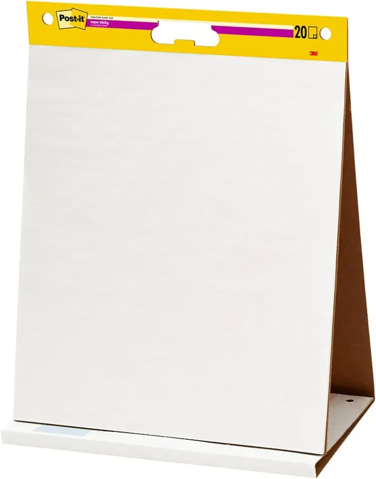 Post-it Meeting Chart, 20 x 23 in, White, Lined, 1 Pad, 20 Sheets/Pad