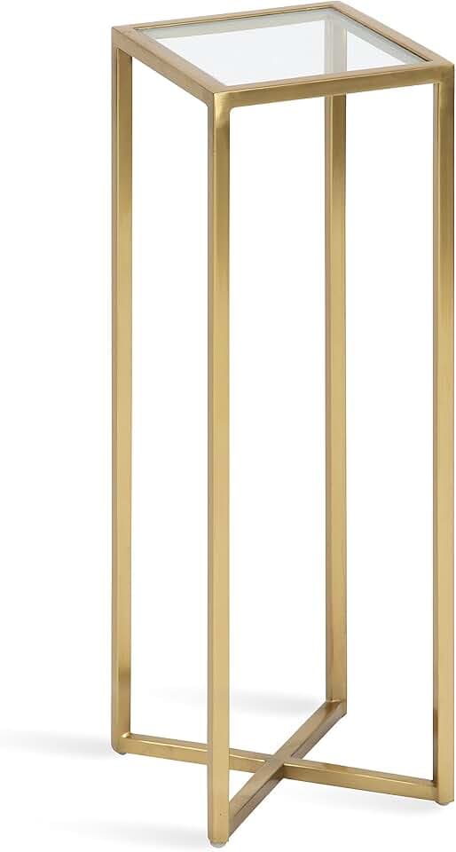 Kate and Laurel Jaspur Modern Drink Table, Gold, Decorative Glam Accent Table for Display and Storage