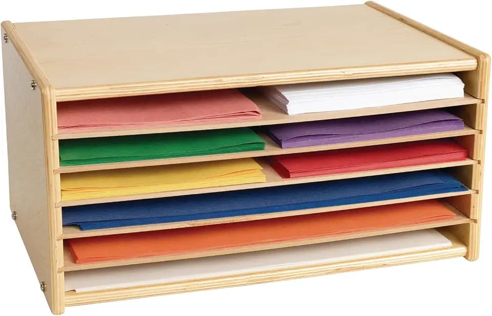 Colorations Wooden Organizer for Paper - 20"W x 13"D x 10"H