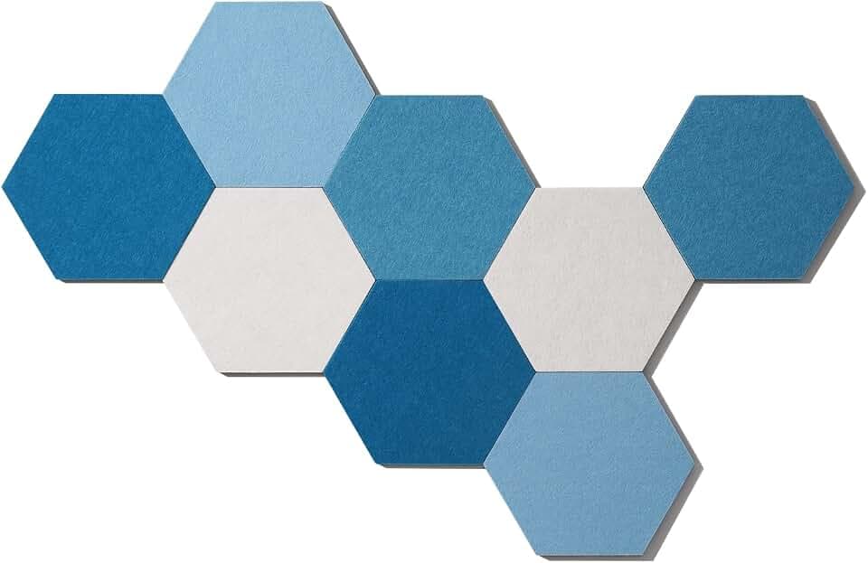 LAJAR 8 Pcs Self Adhesive Large Felt Bulletin Board Tiles