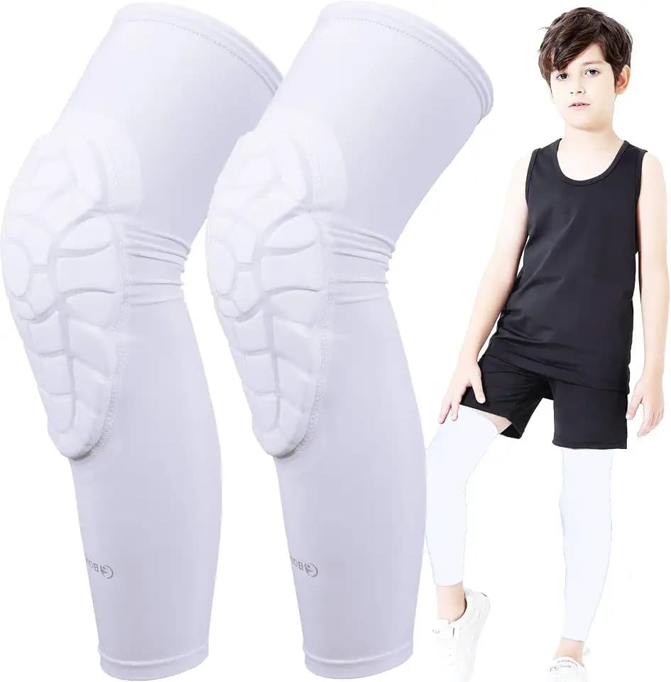 Kids Youth 5-15 Years Padded Arm Knee Sleeve Compression Leg Protective