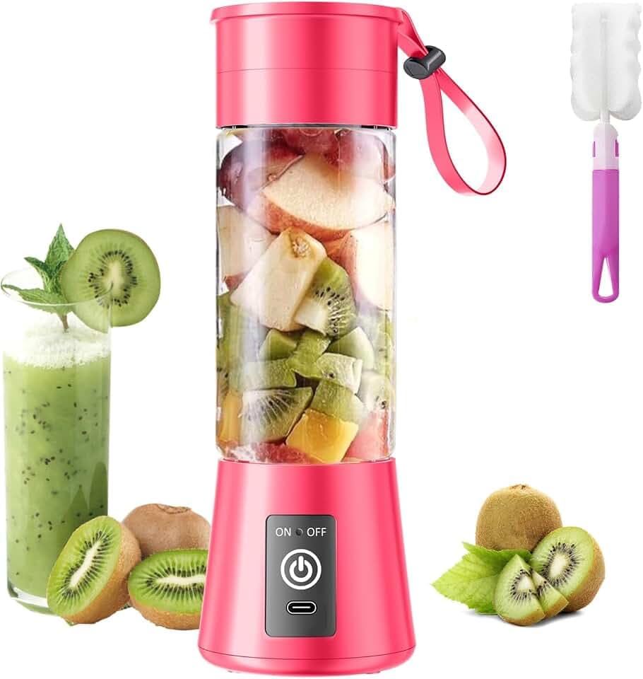 Personal Size Portable Blender Cordless - 380Ml Smoothies and Shakes Blender with Powerful Blending, BPA Free Traveling Juice Cup, Freshly Squeezed in Sports