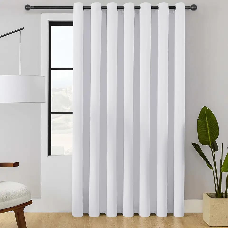 ChrisDowa Room Divider Curtains 90 Inch Length Sliding Door Curtain 1 Panel