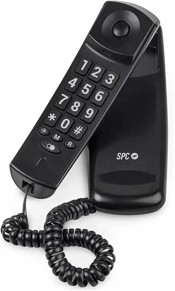 SPC ORIGINAL LITE 2 - Kompaktes Tisch-/Wandtelefon, Schwarz