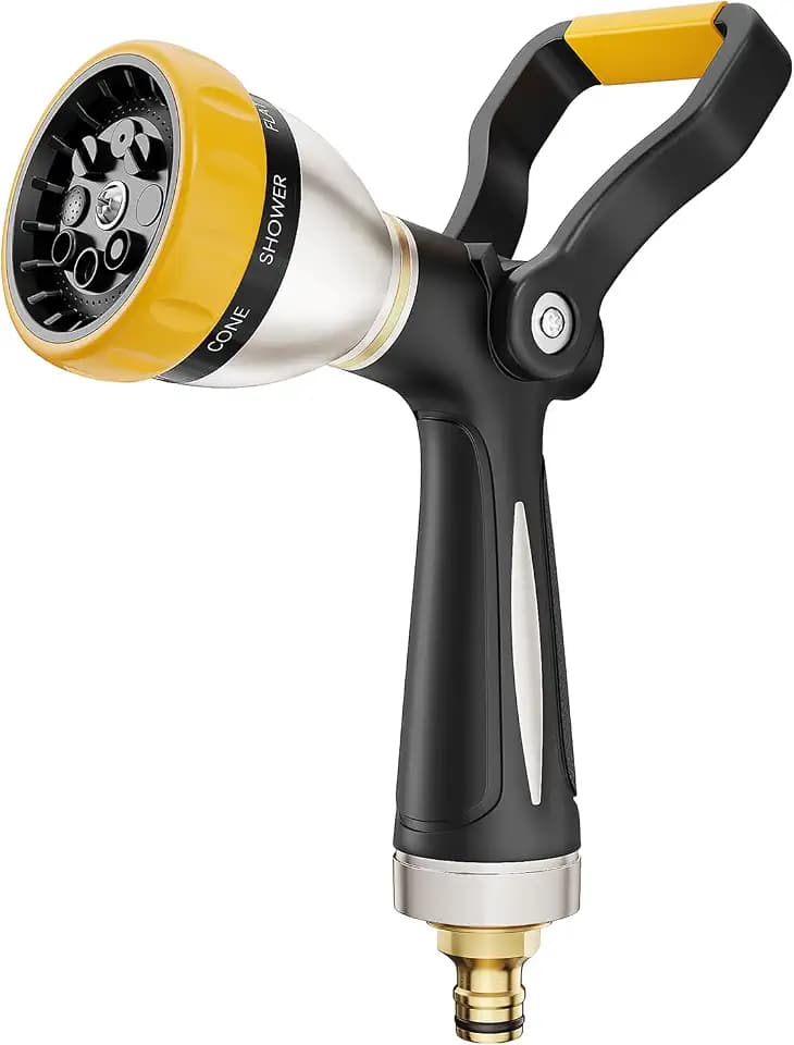 FANHAO Gartenspritze 100% Metall, Hochdruckdüse Handbrause, Verstellbar