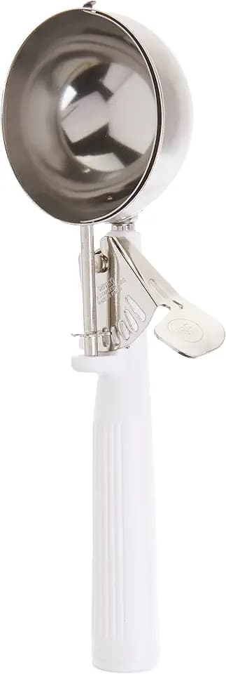 Winco ICOP-6 Ice Cream Disher with White Handle, Size 6, 5.5 ounces, Stainless Steel