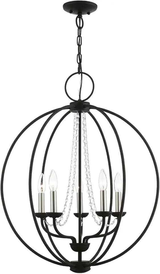 Livex Lighting 40915-04 Arabella Chandelier, Brushed Nickel