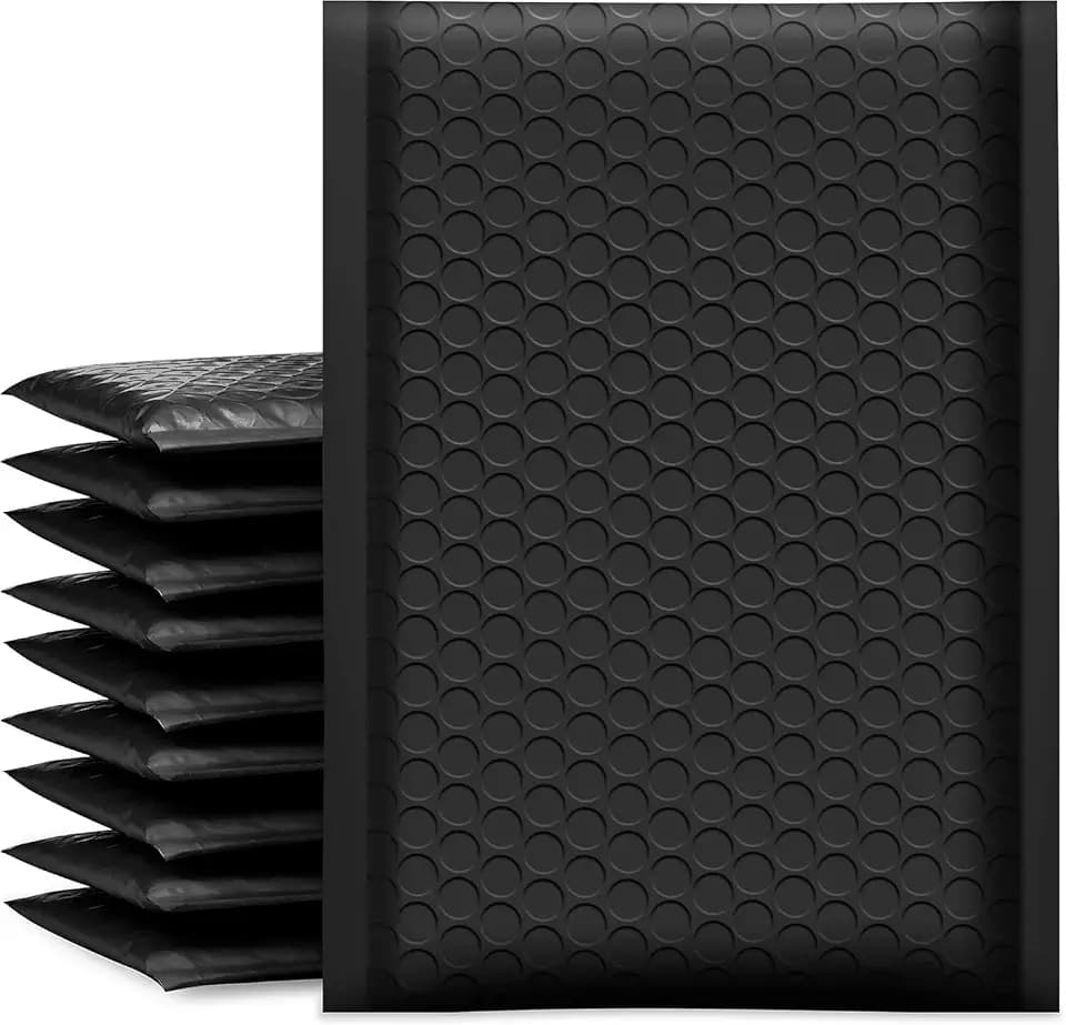 Black Bubble Mailers 4x8" 200 Pack,Usable Size 4X7"Padded Envelopes Waterproof Small Envelope Mailer,Strong Adhesion Bubble Envelopes for Shipping Jewelry Makeup Small Business