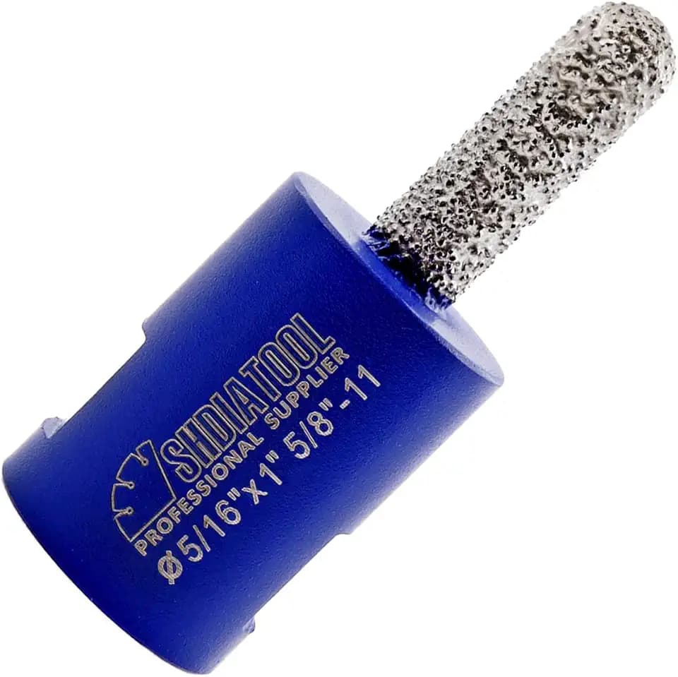 SHDIATOOL Diamond Mortar Raking Bit 5/16-inch x 1-inch Mortar Router Bits for Old Mortar Blown Damaged Bricks or Natural Stone Removal (8mm x 25mm)