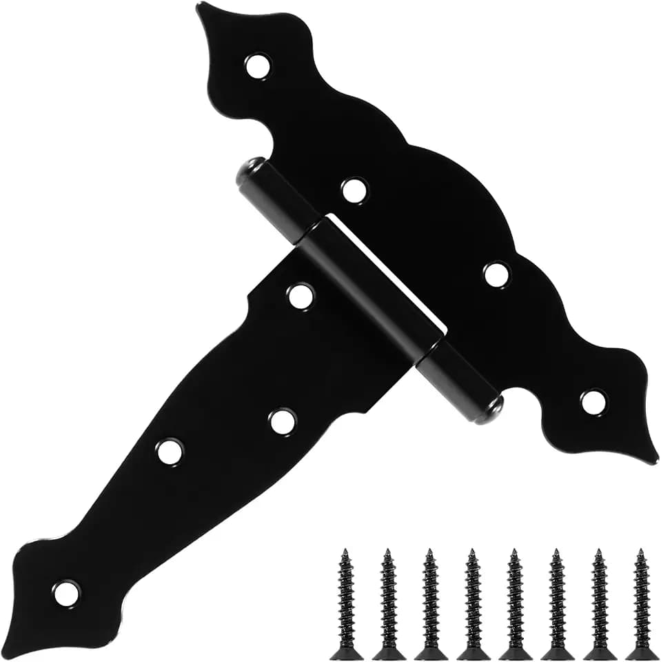 TDCHINGES Gate Hinges Heavy Duty 6 Inch 4 Pack T Strap Garden Shed Doors