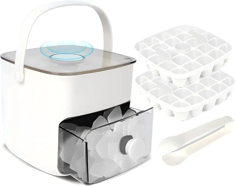 Ice Cube Tray with Lid & Bin Ice Maker Ice Trays for Freezer