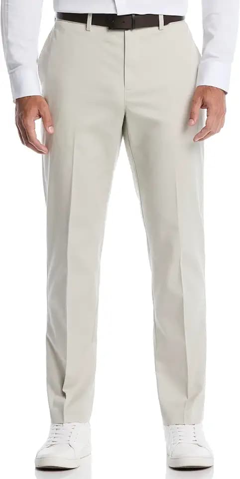 Savane Men's Geo Khaki Expandable Waistband Chino Pants (Available in Big & Tall)