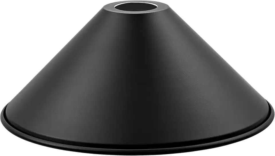 Aspen Creative 21604-11,Replacement Empire Metal Shade for Pendant Light,Matte Black,10-5/8"W x 4-1/8"H,Center Hole 1-5/8"