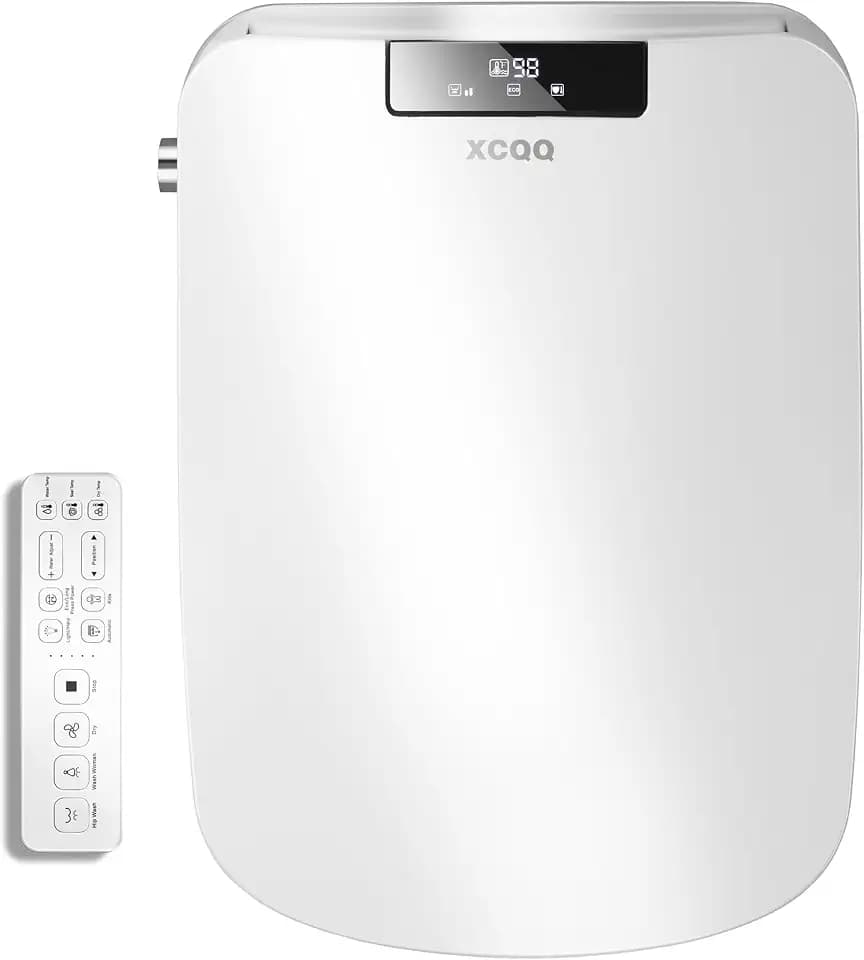 XCQQ Electric Heated Bidet Seat with Remote, Square, F16