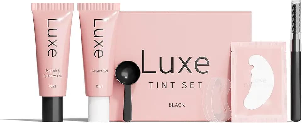 Luxe -NEW VERSION 2025 Black Color Set for Lashes and Brows - Long Lasting Temporary Color (Up to 4 Weeks) - Vegan & Cruelty-Free - For Salon & Home Use