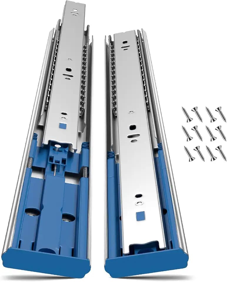 5 Pairs Soft Close Drawer Slides 22 Inch Heavy Duty Cabinet Runners