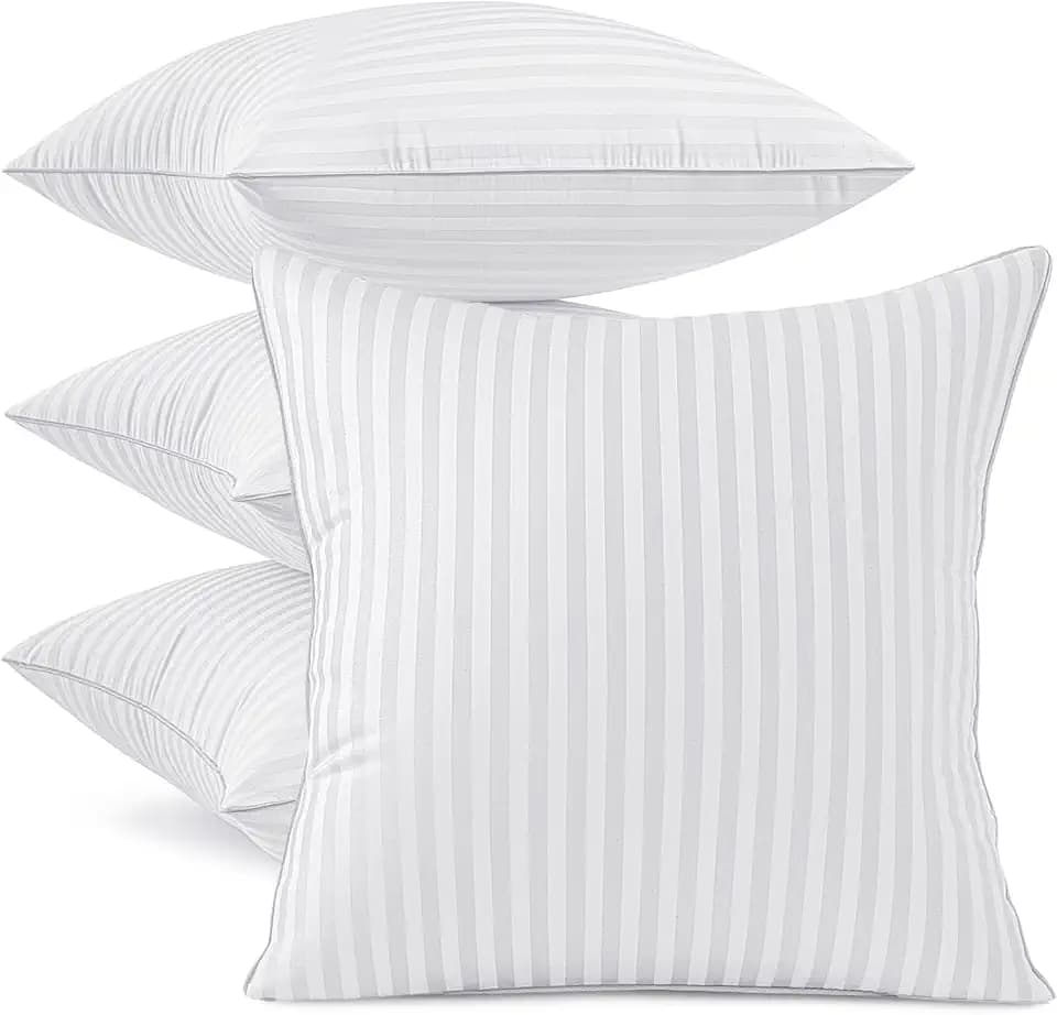 MIULEE 18x18 Throw Pillow Inserts Set of 4, 100% Virgin Microfiber Filling