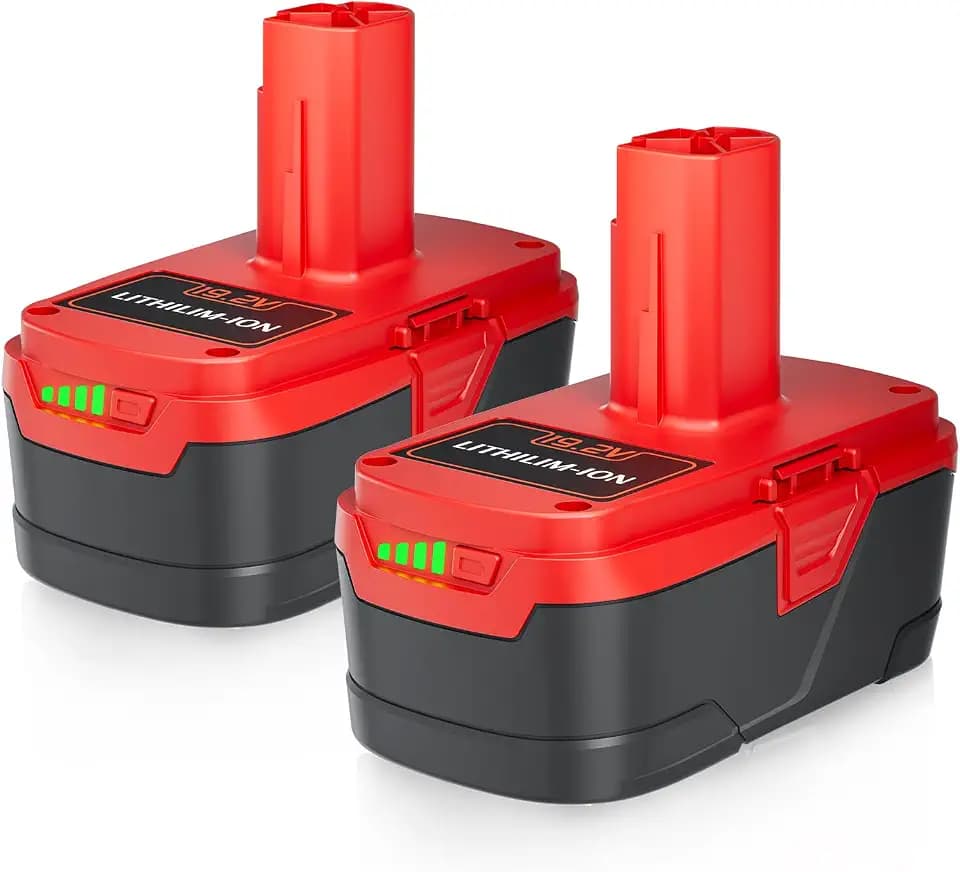 2Pack 8.0Ah 19.2 Volt Replacement for Craftsman 19.2V Battery Compatible with Craftsman C3 DieHard Battery 315.115410 315.11485 130279005 1323903 120235021 11375 11376 Cordless Power Tools