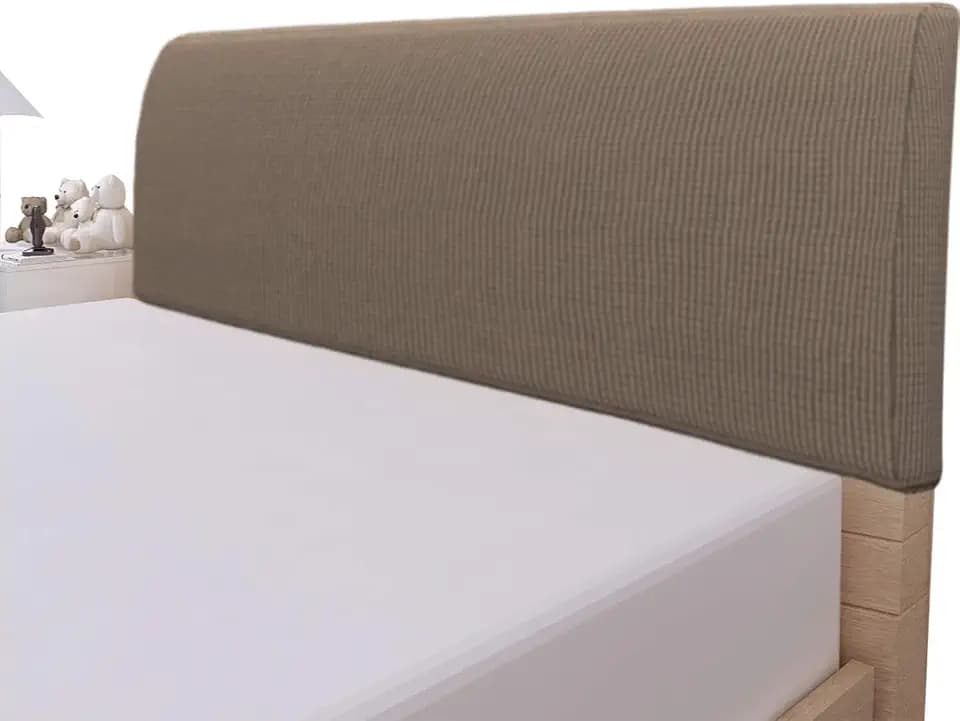 Easy-Going Stretch Jacquard Bed Headboard Cover, King, Camel
