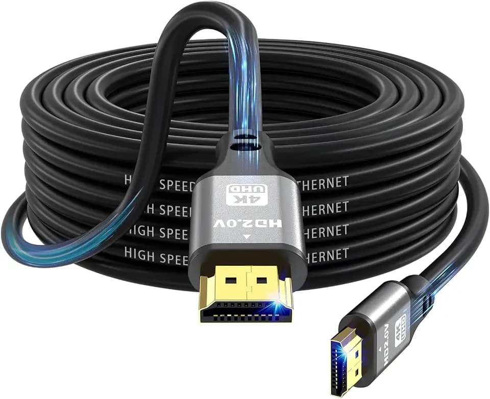 4K HDMI Kabel 10m, High Speed HDMI 2.0 Kabel 4K@60Hz 18Gbps, Ultra HD, Ethernet Audio Return, Video 4K, 1080p, 3D, Arc, HDR Kompatibel mit Xbox, PS5/PS4, HDTV, Laptop ect