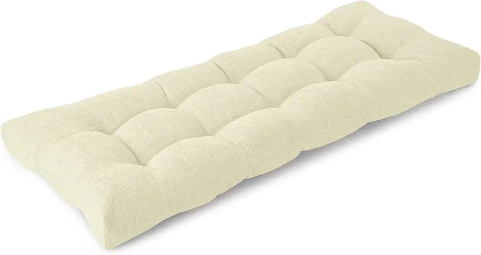 Bench Cushions for Indoor Furniture 42"X17"X3", 1 PC, Cream