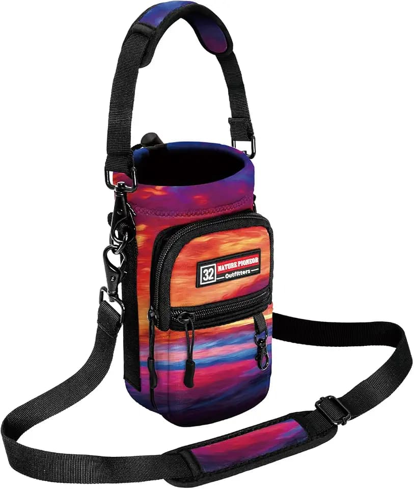 NATURE PIONEOR Water Bottle Holder with Strap for 25oz/32oz/40oz/64oz