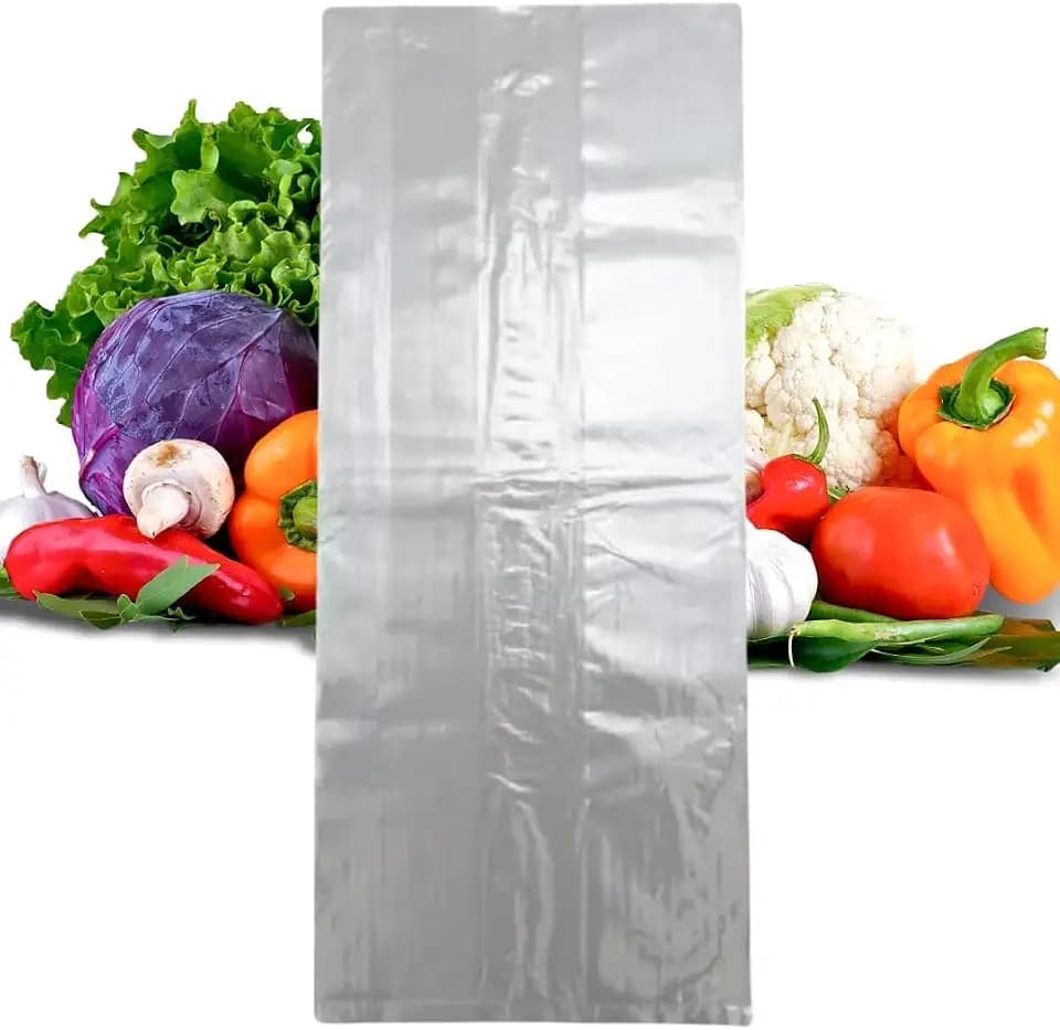 ASSUREPAK Clear Flat Poly Bags, 8" x 4" x 18", 1.4 Mil, 500 Count