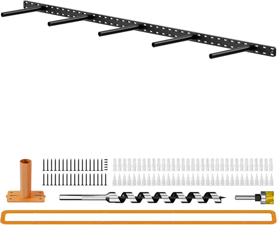 1 Pack Large Shelf Brackets Long Floating Shelf Bracket Invisible Floating Shelf Hardware Heavy Duty Floating Mantel Brackets(56"X6"X1.5" with Tools)