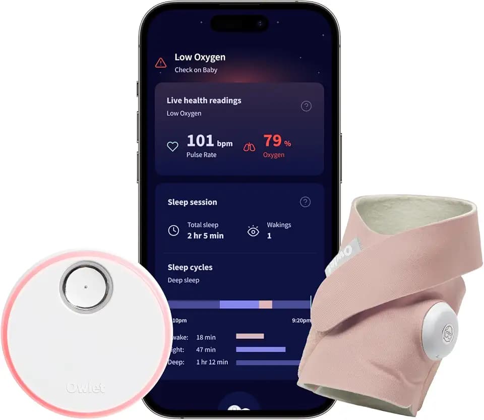 Owlet Dream Sock Smart Baby Monitor, Better Sleep for Baby & You