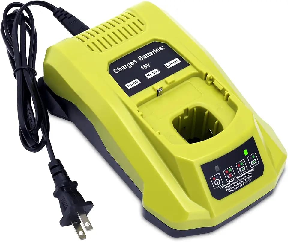 Replacement for Ryobi 18V Battery Charger, P117 Rapid Charger Compatible with Ryobi 12V-18V One+ Lithium Nicad Nimh Battery P100 P102 P103 P105 P107 P108 P190 PBP002
