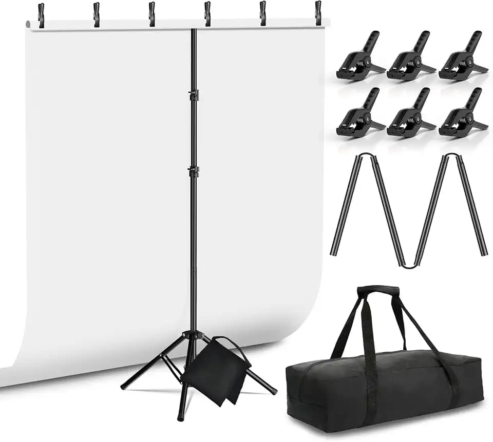 Weiß Hintergrund mit Ständer 1,5x2m,Fotohintergrund Weiß HintergrundStänder