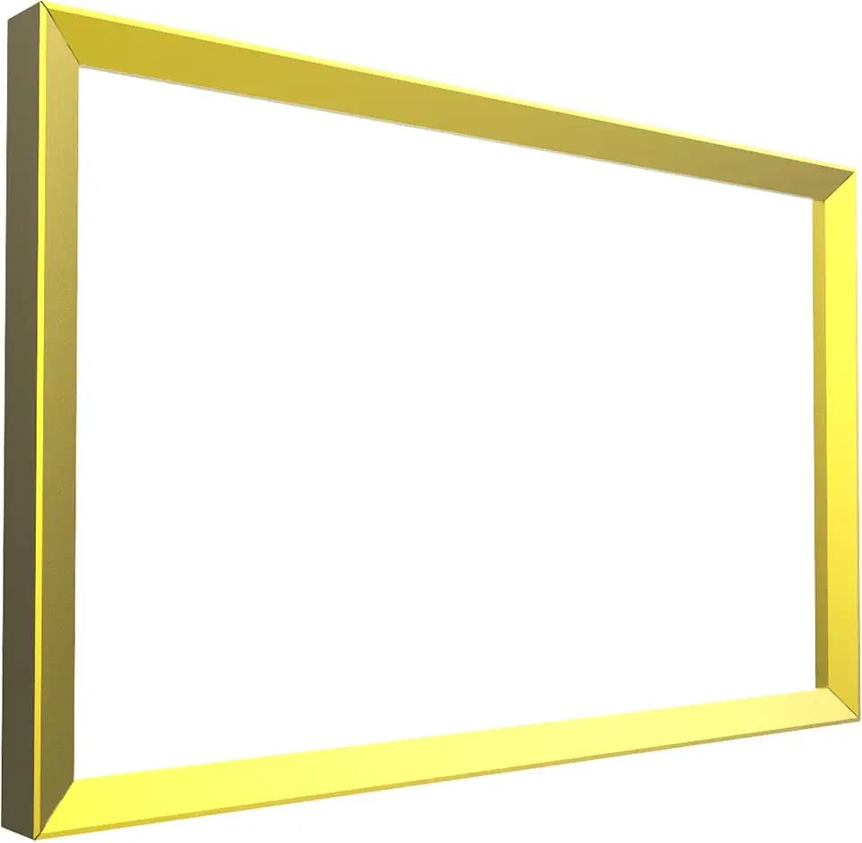 Aluminum Alloy Decorative Frame for Echo Show 15 (Yellow Golden)