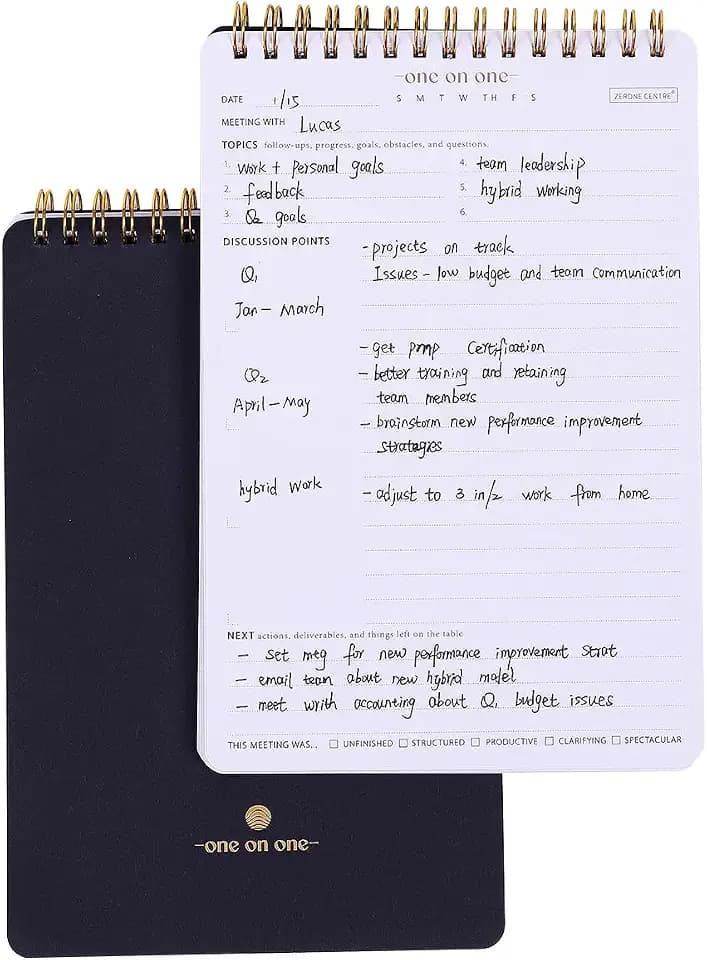 Business Meeting Notebook for Work With Action Items