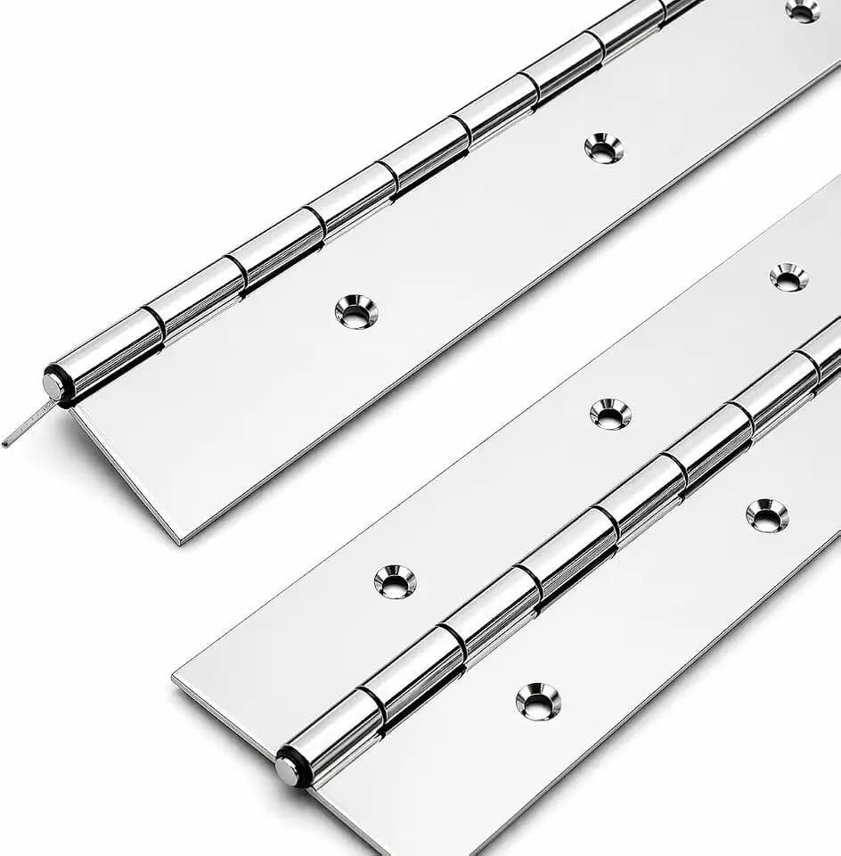 Heavy Duty Piano Hinge 36 Inch x 3 Inch Width Stainless Steel Piano Hinge 2 Pack 0.060'' Thick Continuous Hinge for Heavy Duty Cabinet Furniture Metal Plate Door Toolbox Wooden Box Industrial Project