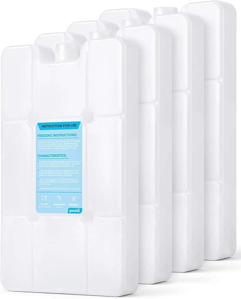 Pecute Ice Packs for Cooler,Reusable Gel Ice Packs for Lunch Boxes